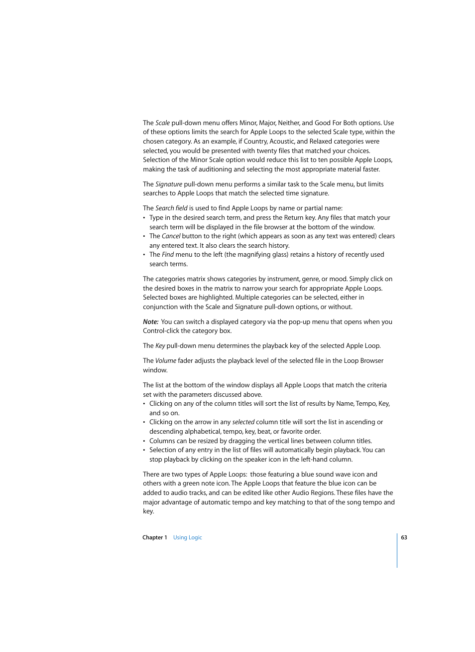 Apple Logic Express 7 User Manual | Page 63 / 522