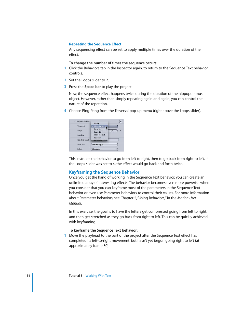 Keyframing the sequence behavior | Apple Motion 2 Tutorials User Manual | Page 156 / 235