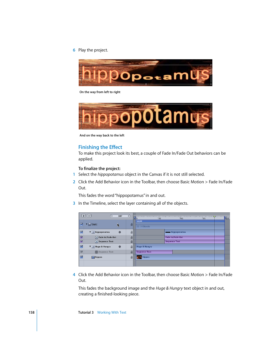 Finishing the effect | Apple Motion 2 Tutorials User Manual | Page 158 / 235