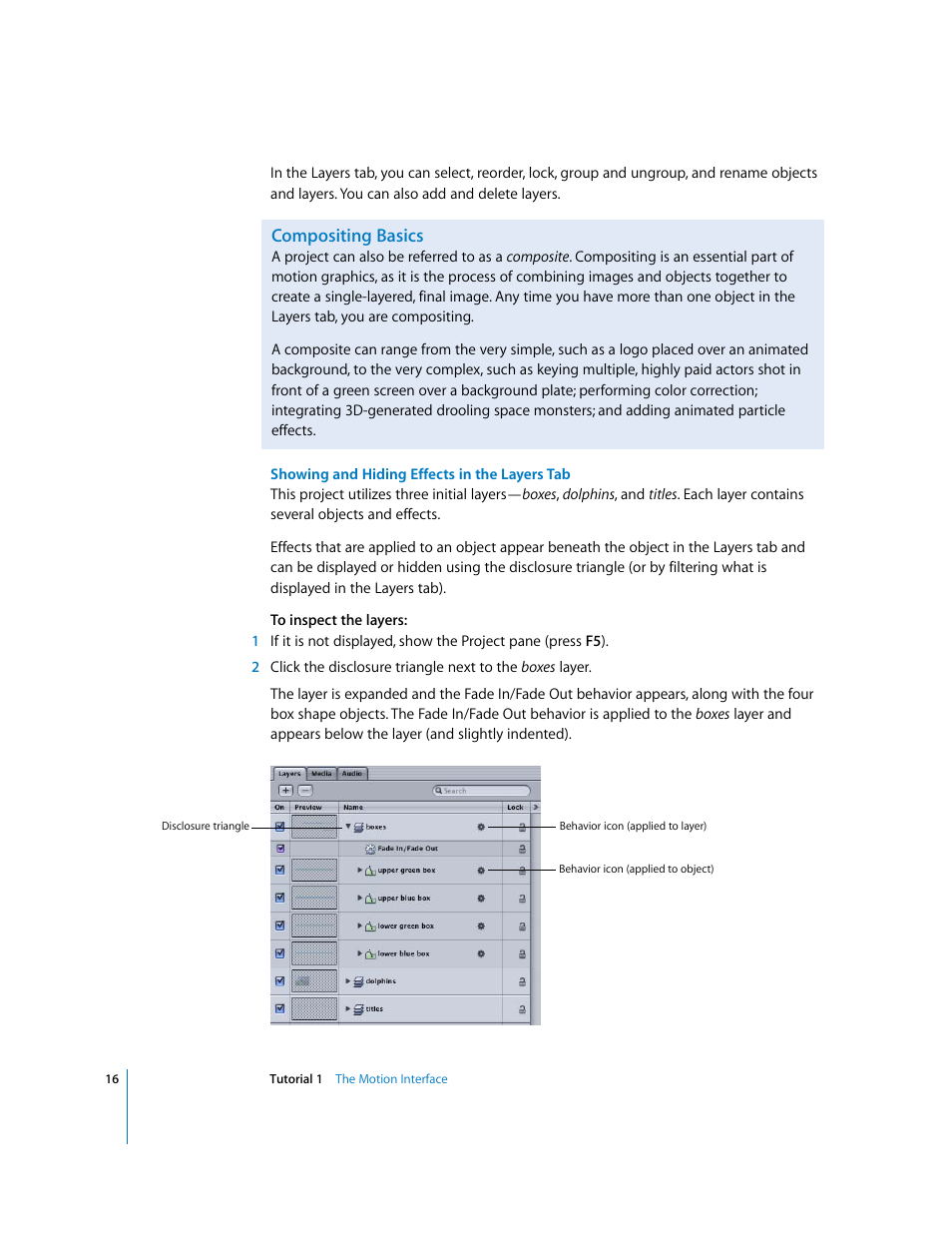 Compositing basics | Apple Motion 2 Tutorials User Manual | Page 16 / 235