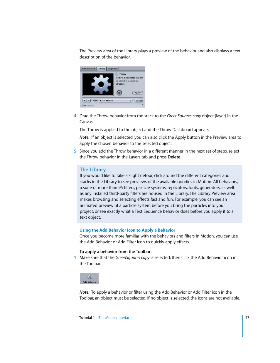 The library | Apple Motion 2 Tutorials User Manual | Page 47 / 235