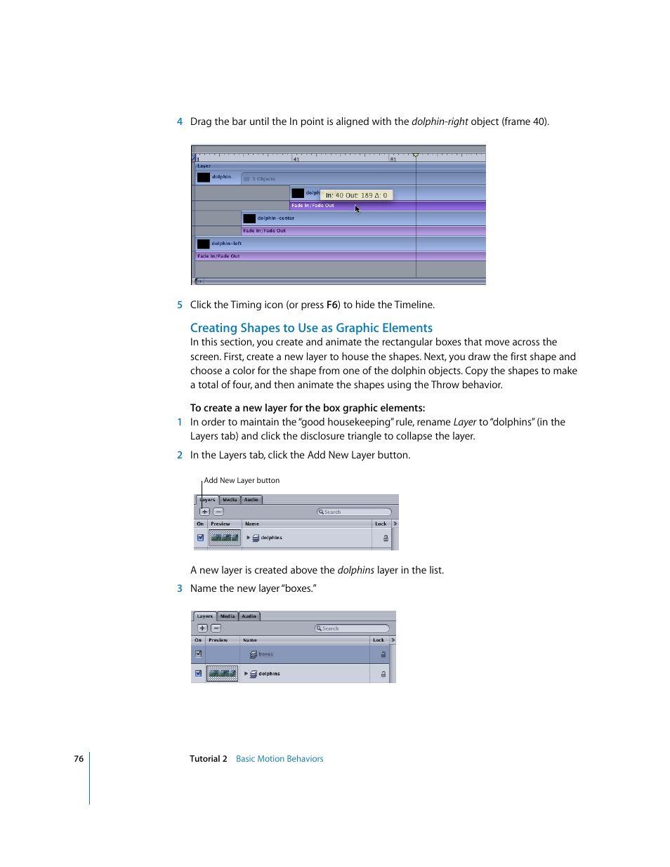 Creating shapes to use as graphic elements | Apple Motion 2 Tutorials User Manual | Page 76 / 235