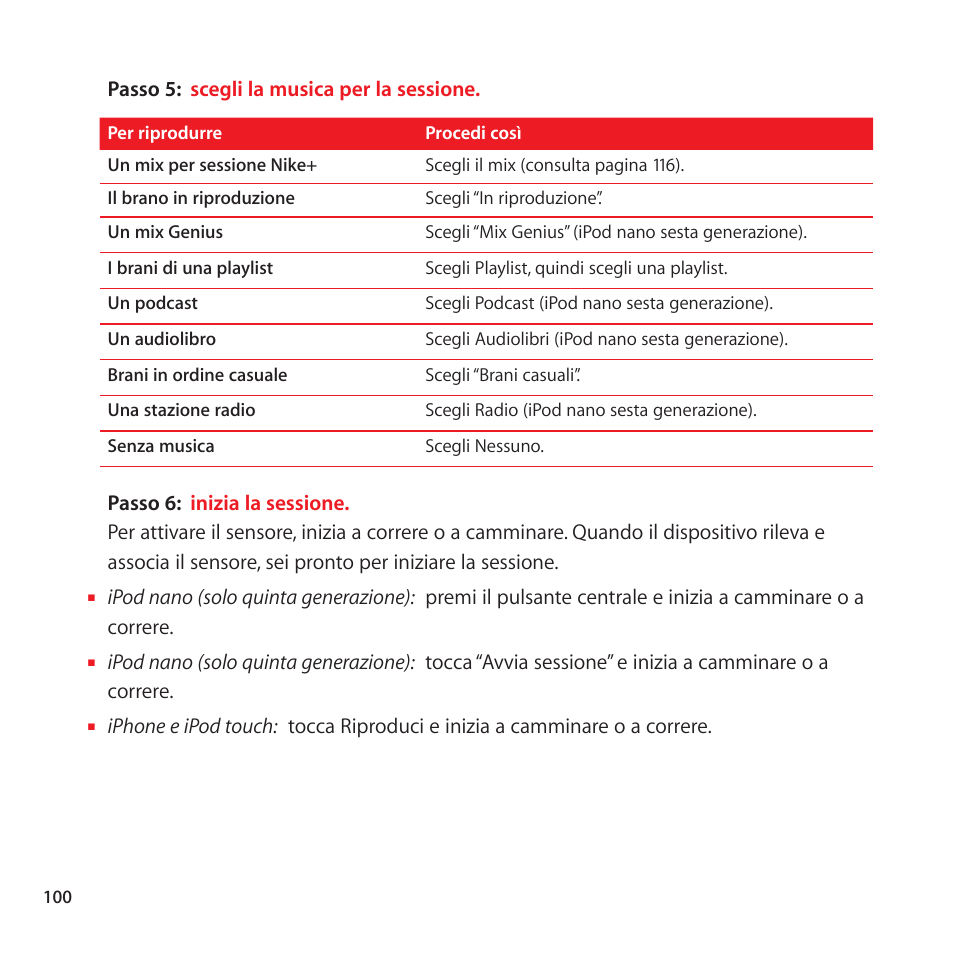 Apple Nike + iPod Sensor User Manual | Page 100 / 128