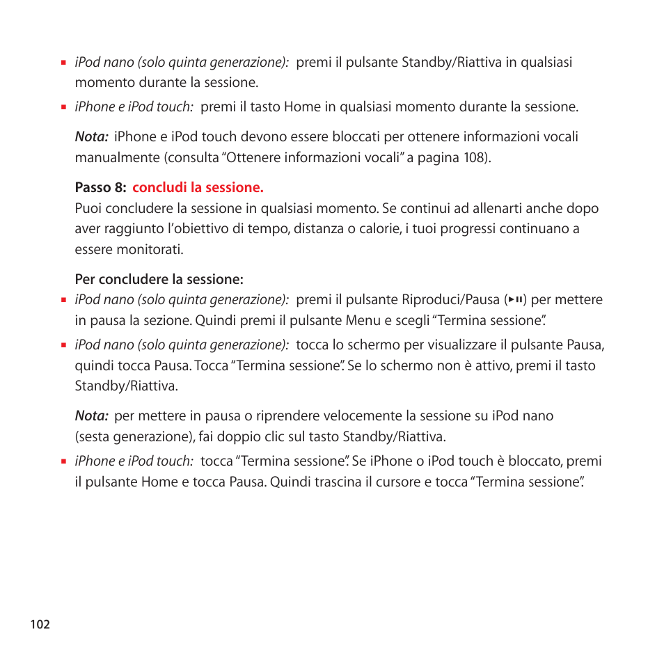 Apple Nike + iPod Sensor User Manual | Page 102 / 128