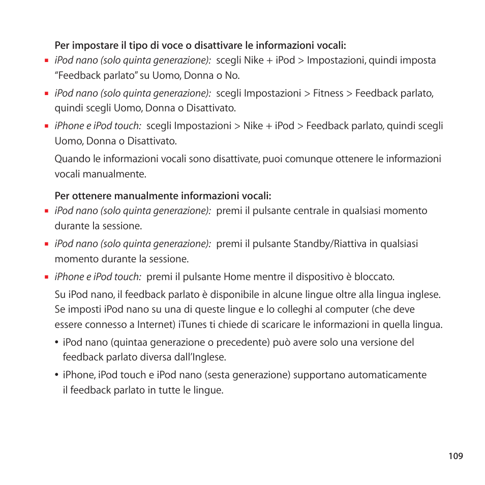 Apple Nike + iPod Sensor User Manual | Page 109 / 128