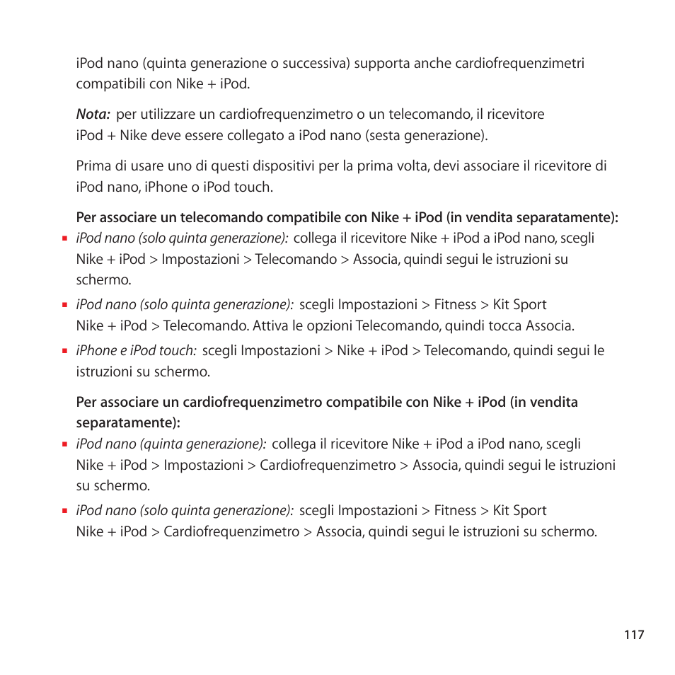 Apple Nike + iPod Sensor User Manual | Page 117 / 128