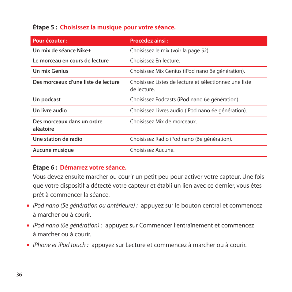 Apple Nike + iPod Sensor User Manual | Page 36 / 128
