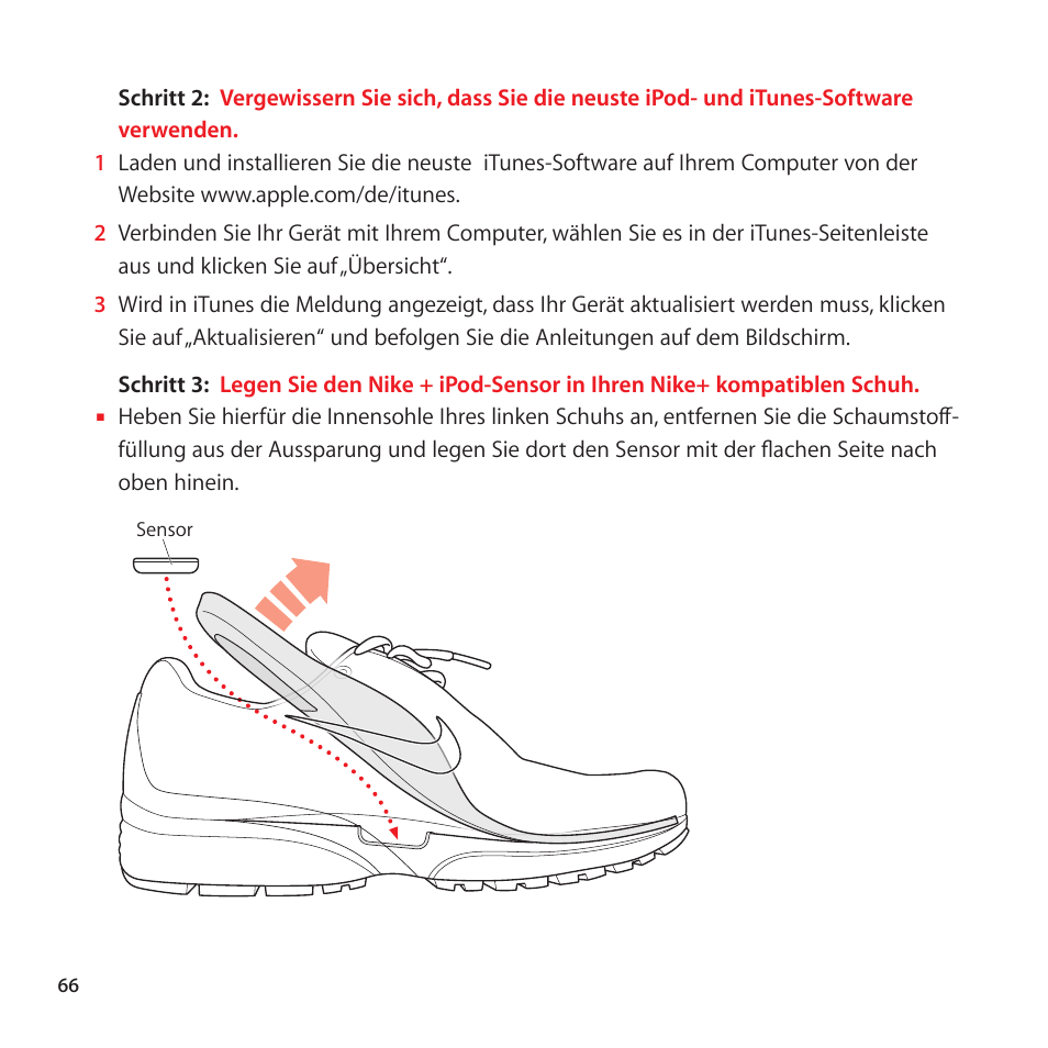 Apple Nike + iPod Sensor User Manual | Page 66 / 128