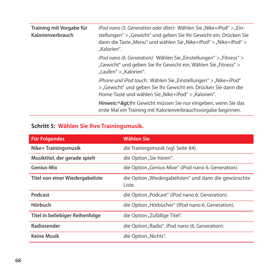 Apple Nike + iPod Sensor User Manual | Page 68 / 128