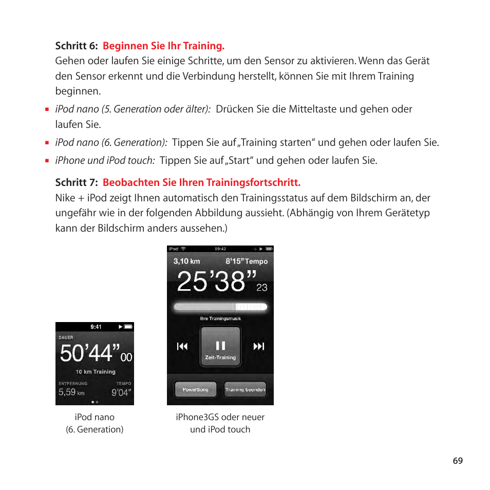 Apple Nike + iPod Sensor User Manual | Page 69 / 128