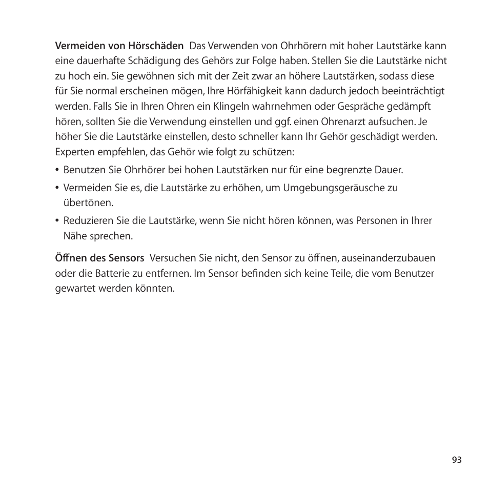 Apple Nike + iPod Sensor User Manual | Page 93 / 128