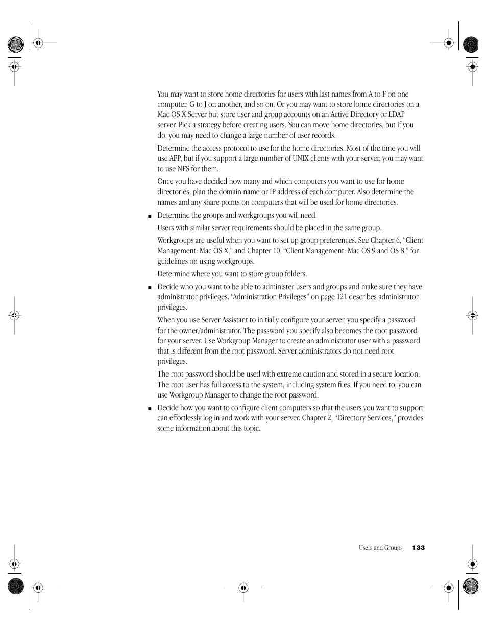 Apple Mac OS X Server (version 10.2.3 or later) User Manual | Page 133 / 690