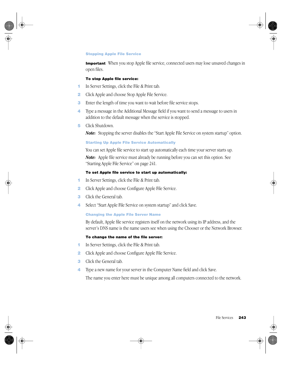 Apple Mac OS X Server (version 10.2.3 or later) User Manual | Page 243 / 690