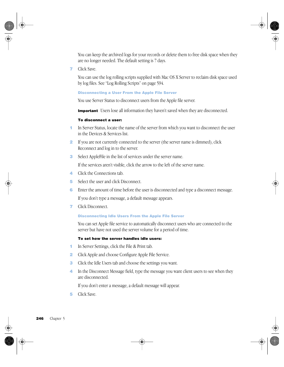 Apple Mac OS X Server (version 10.2.3 or later) User Manual | Page 246 / 690