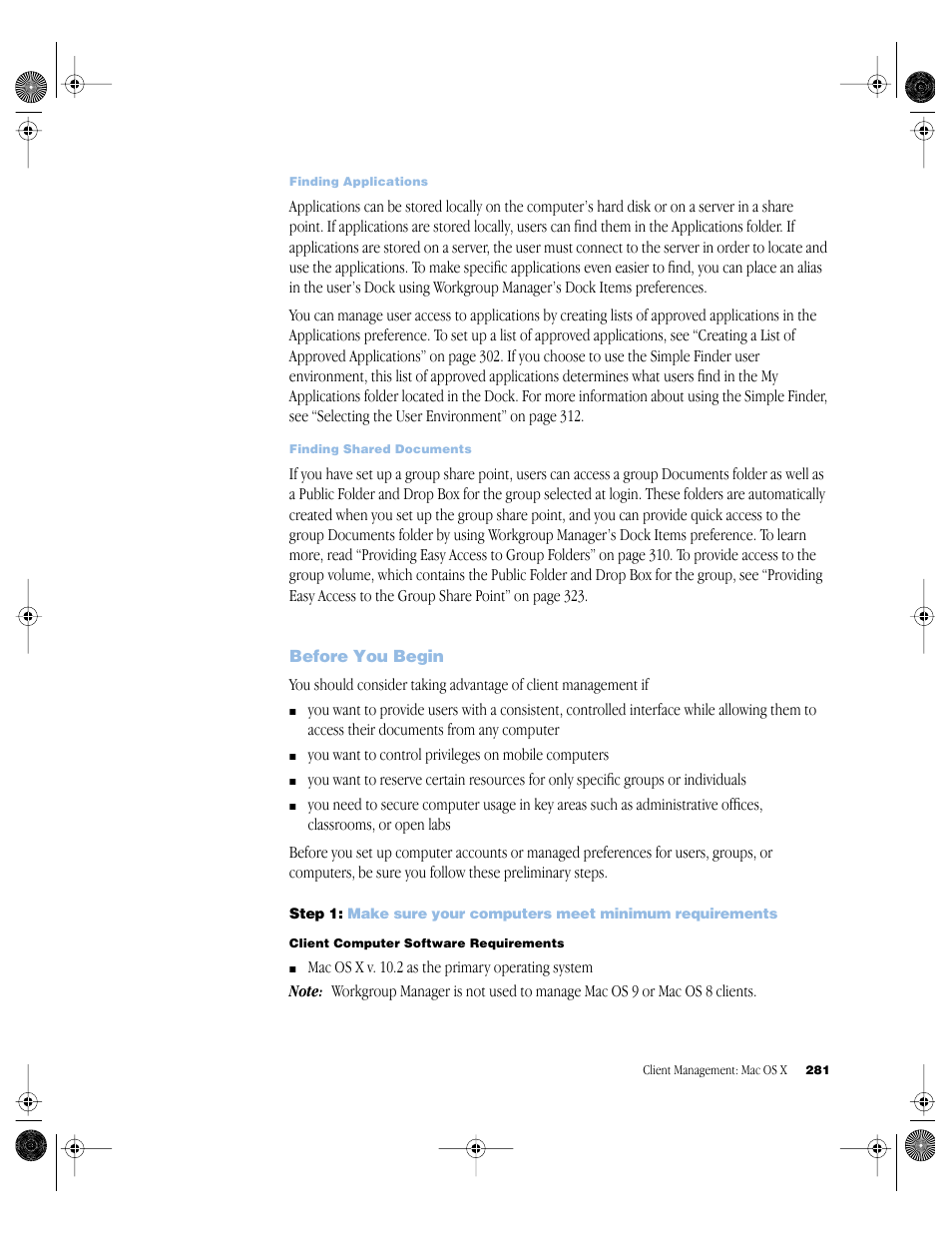 Before you begin, Before you begin 281 | Apple Mac OS X Server (version 10.2.3 or later) User Manual | Page 281 / 690