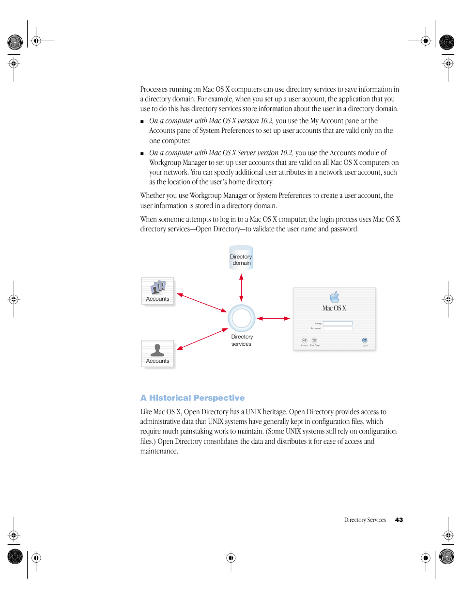 A historical perspective, A historical perspective 43 | Apple Mac OS X Server (version 10.2.3 or later) User Manual | Page 43 / 690