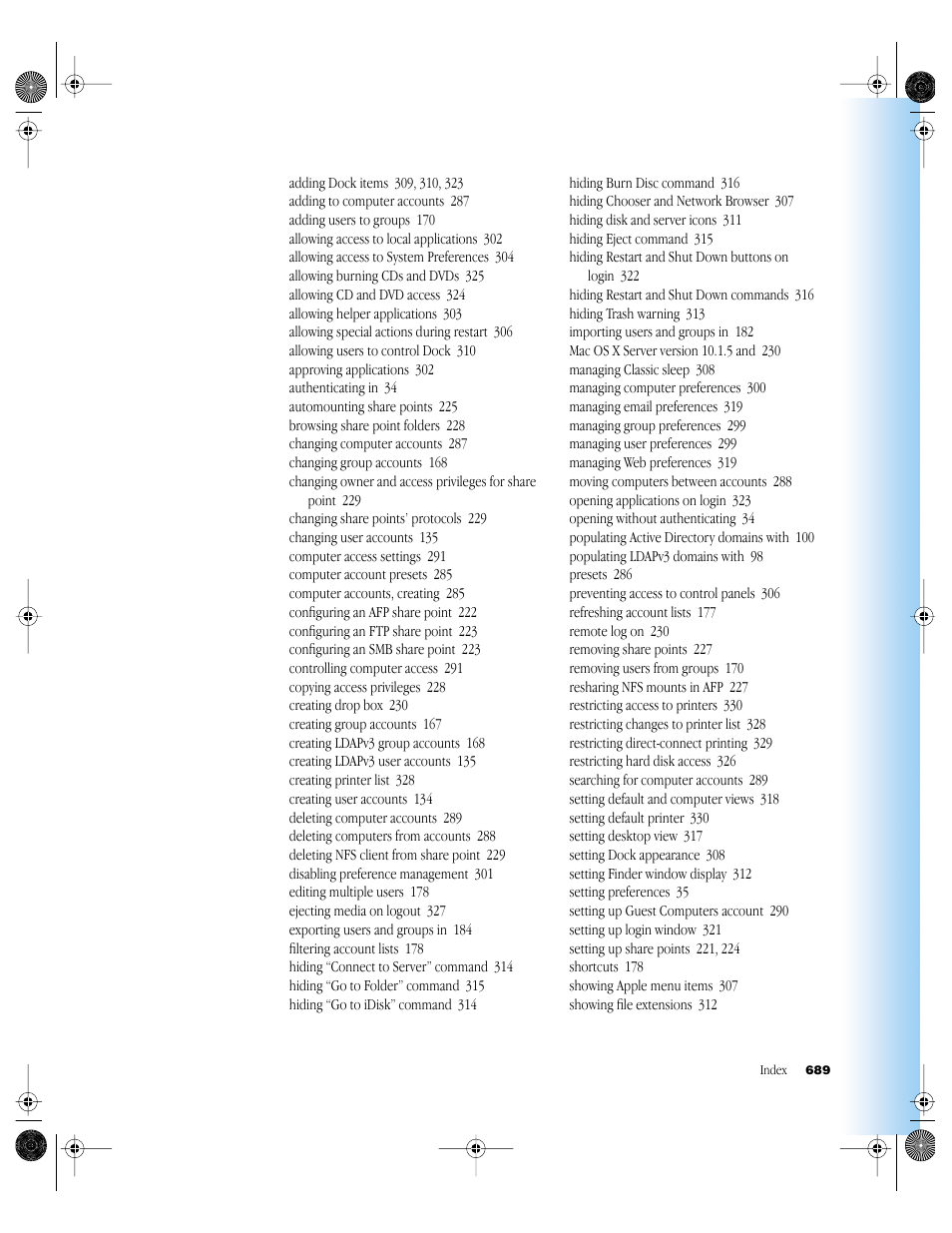 Apple Mac OS X Server (version 10.2.3 or later) User Manual | Page 689 / 690