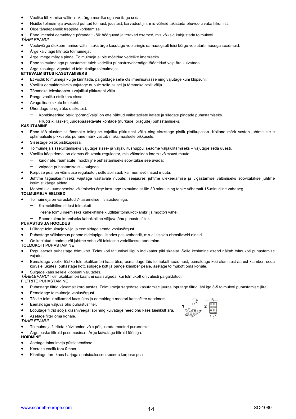 Scarlett SC-1080 User Manual | Page 14 / 22