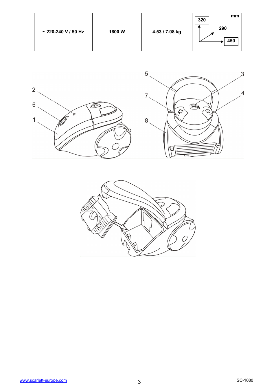 Scarlett SC-1080 User Manual | Page 3 / 22