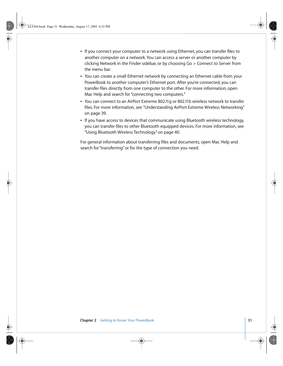 Apple PowerBook G4 (17-inch, Double Layer Super Drive) User Manual | Page 31 / 112
