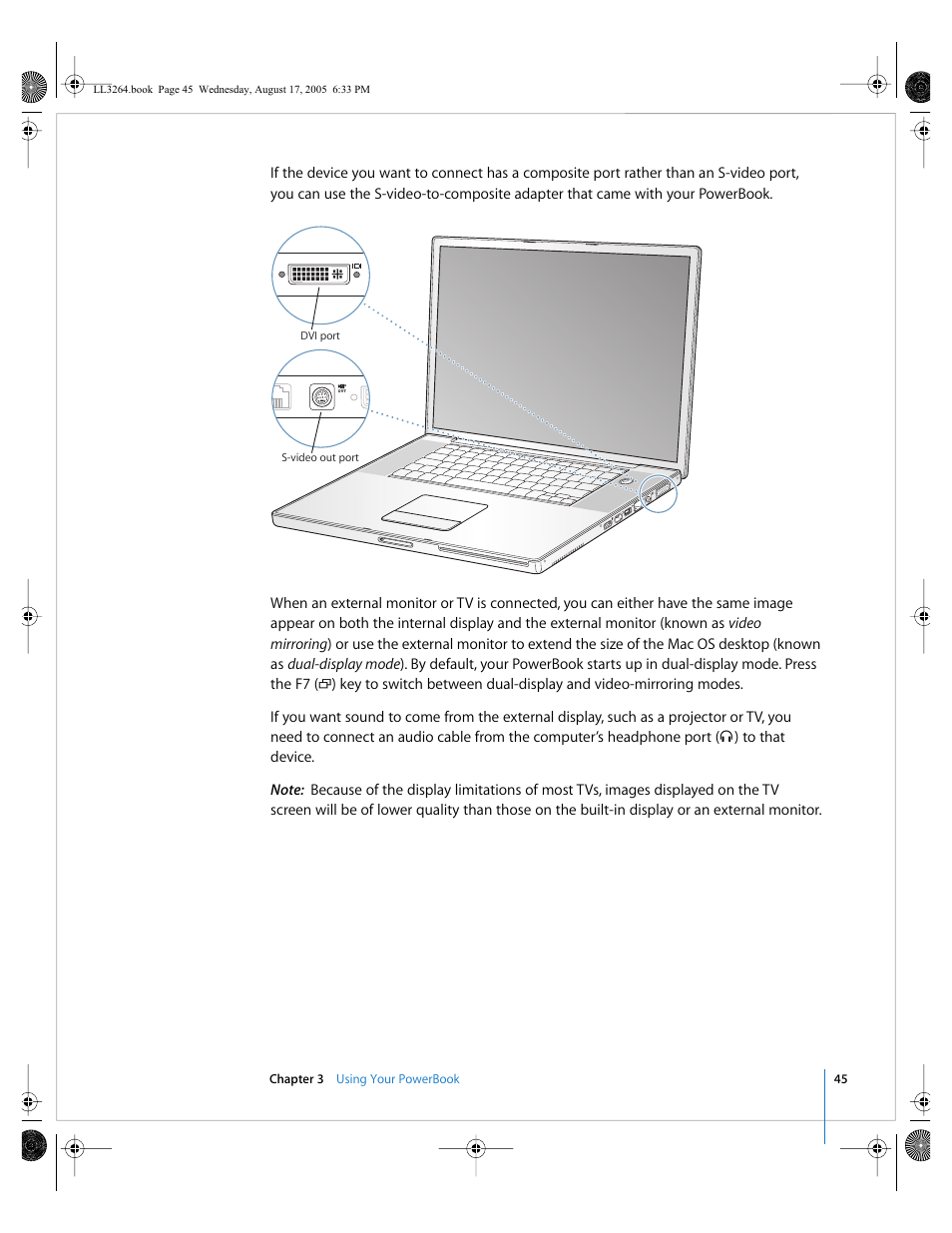 Apple PowerBook G4 (17-inch, Double Layer Super Drive) User Manual | Page 45 / 112