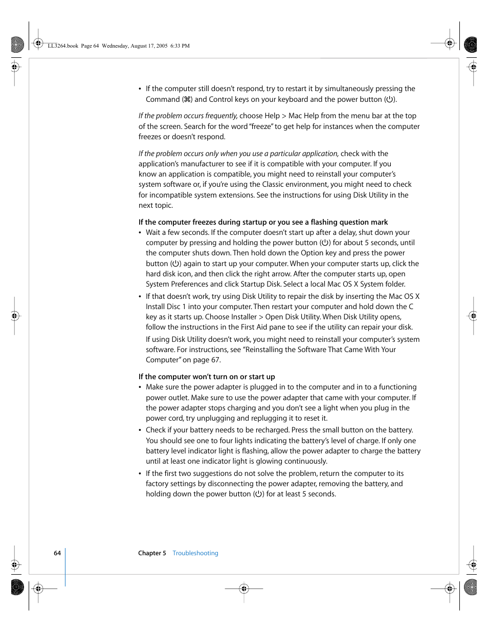 Apple PowerBook G4 (17-inch, Double Layer Super Drive) User Manual | Page 64 / 112