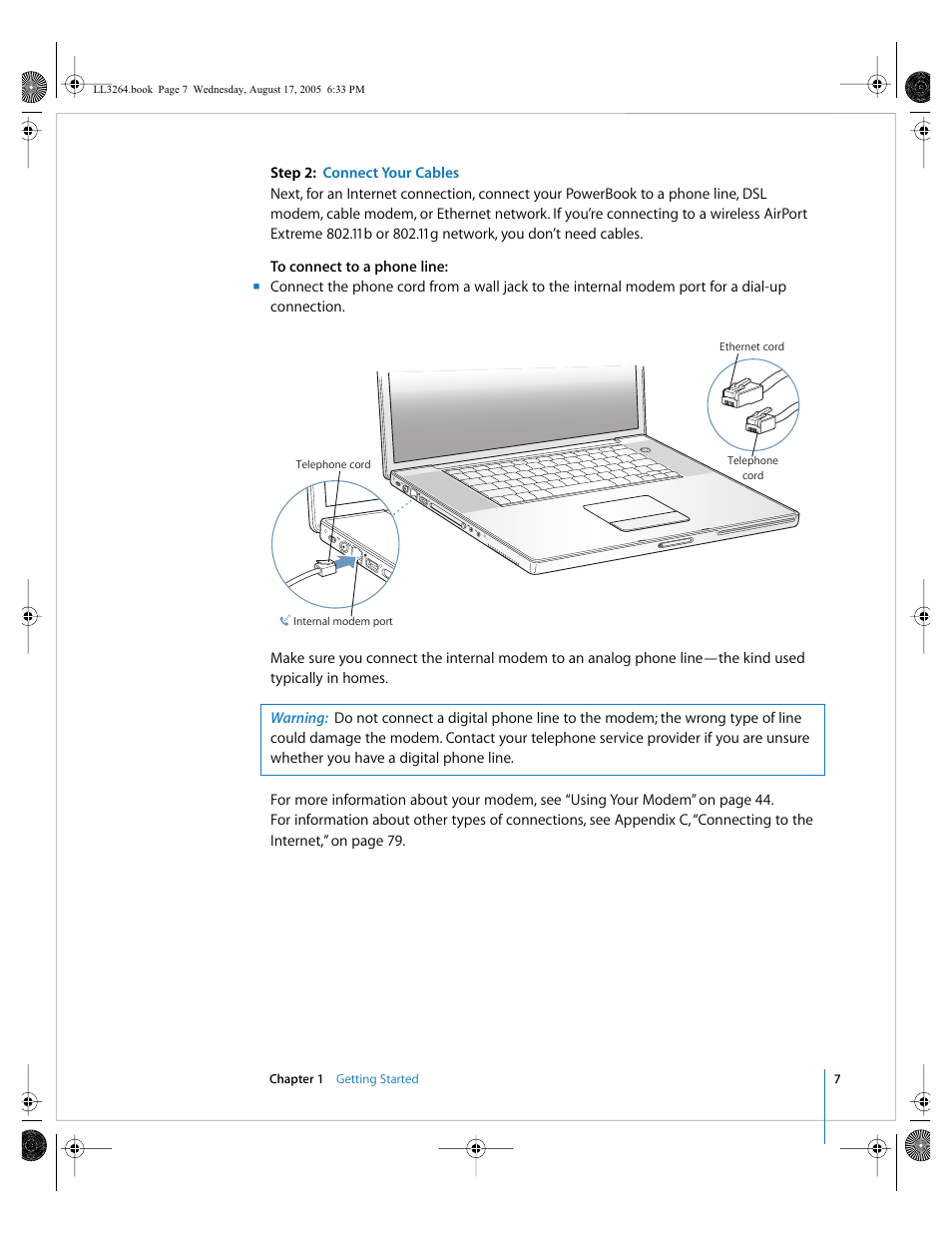 Apple PowerBook G4 (17-inch, Double Layer Super Drive) User Manual | Page 7 / 112