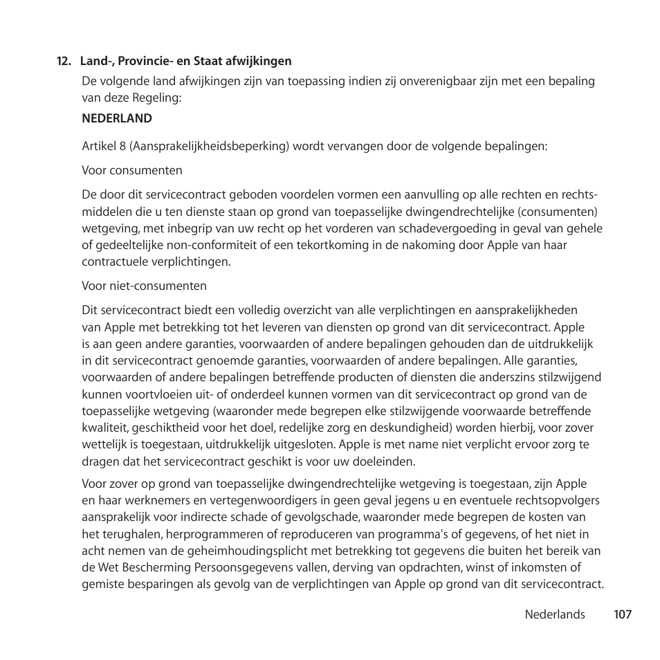 Apple AppleCare Protection Plan for iPod User Manual | Page 107 / 112