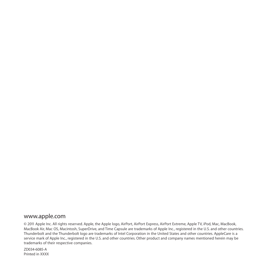 Apple AppleCare Protection Plan for iPod User Manual | Page 112 / 112