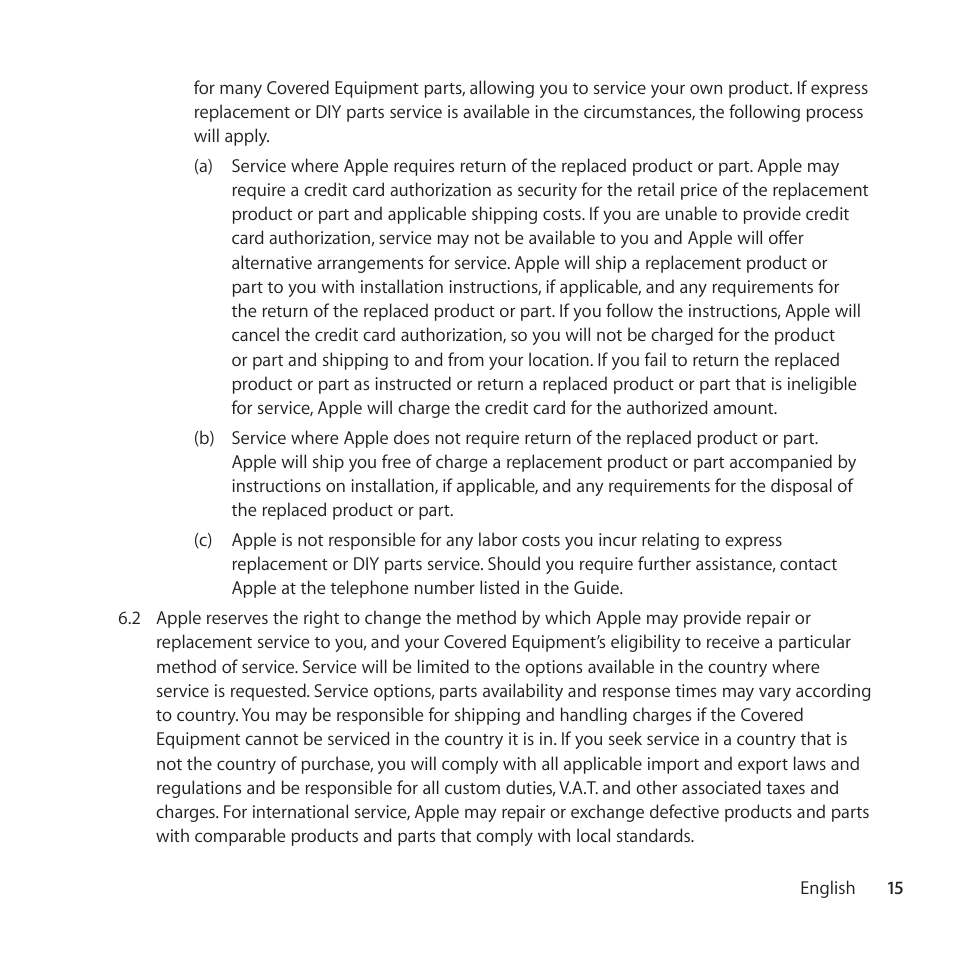 Apple AppleCare Protection Plan for iPod User Manual | Page 15 / 112