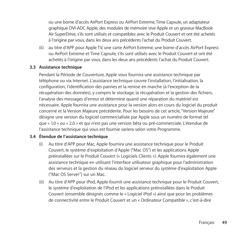 Apple AppleCare Protection Plan for iPod User Manual | Page 49 / 112