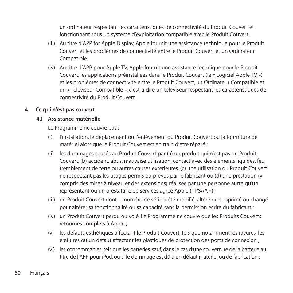 Apple AppleCare Protection Plan for iPod User Manual | Page 50 / 112