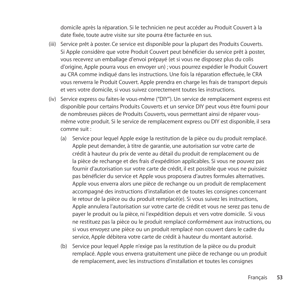 Apple AppleCare Protection Plan for iPod User Manual | Page 53 / 112