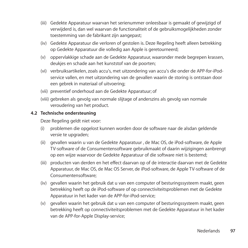 Apple AppleCare Protection Plan for iPod User Manual | Page 97 / 112