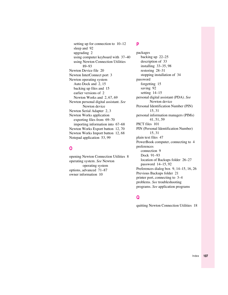 Apple Newton Connection Utilities (for Macintosh) User Manual | Page 107 / 117