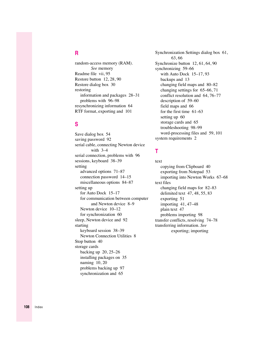 Apple Newton Connection Utilities (for Macintosh) User Manual | Page 108 / 117