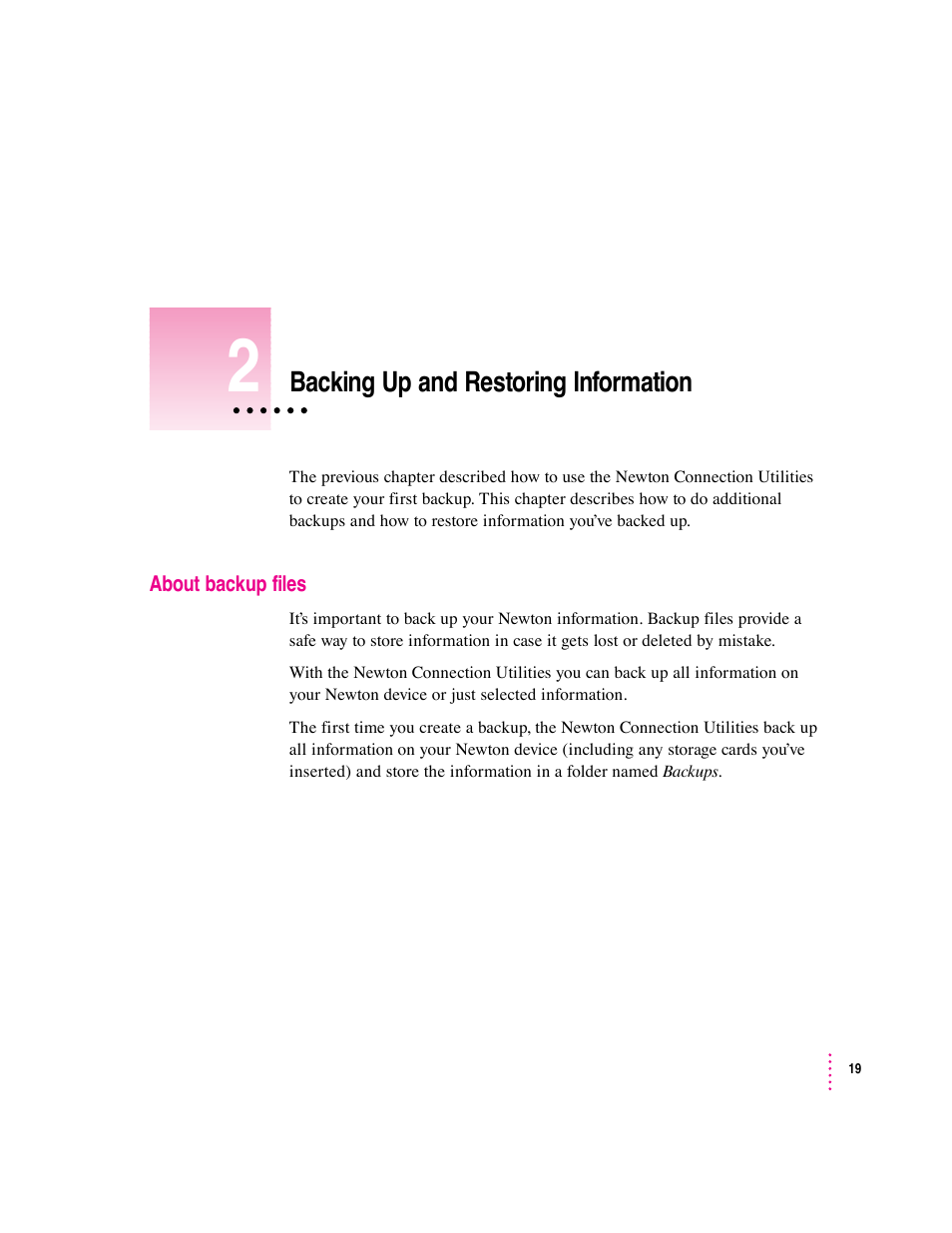 Apple Newton Connection Utilities (for Macintosh) User Manual | Page 19 / 117