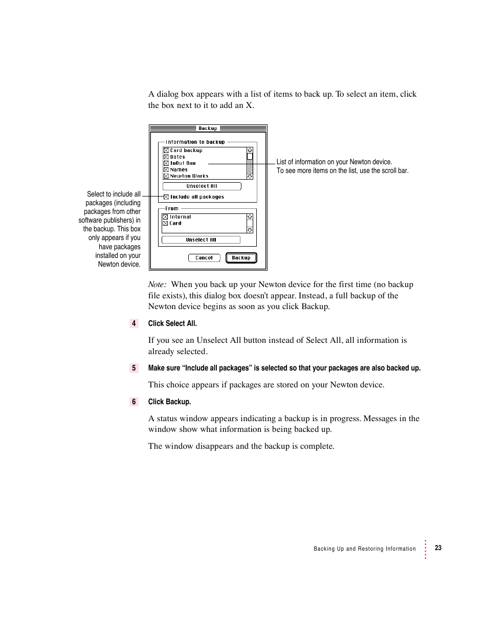 Apple Newton Connection Utilities (for Macintosh) User Manual | Page 23 / 117