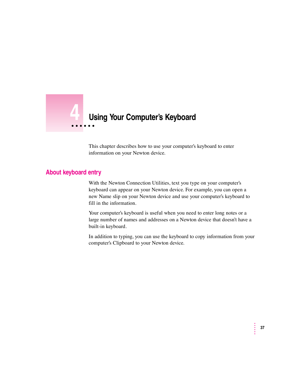 Apple Newton Connection Utilities (for Macintosh) User Manual | Page 37 / 117