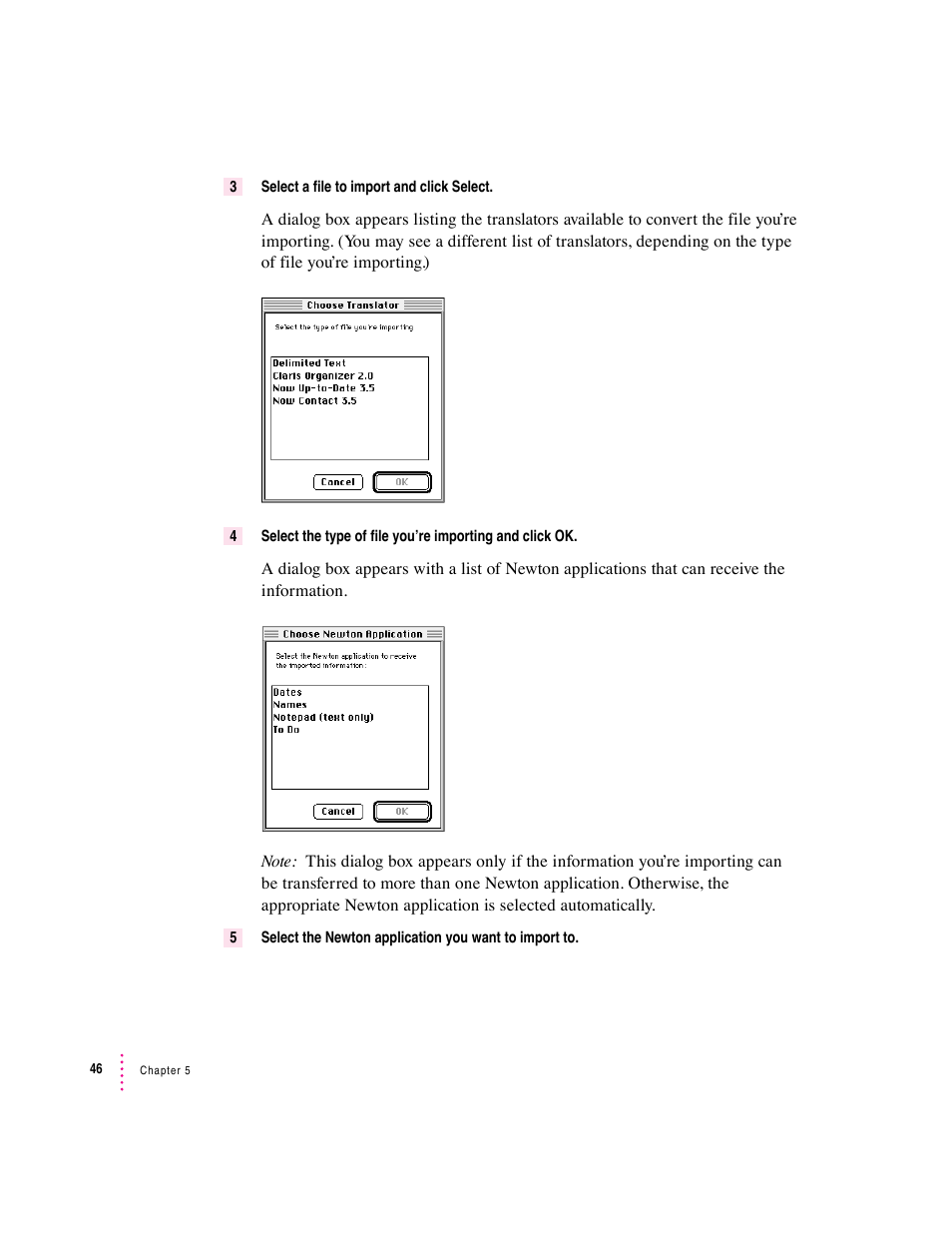 Apple Newton Connection Utilities (for Macintosh) User Manual | Page 46 / 117