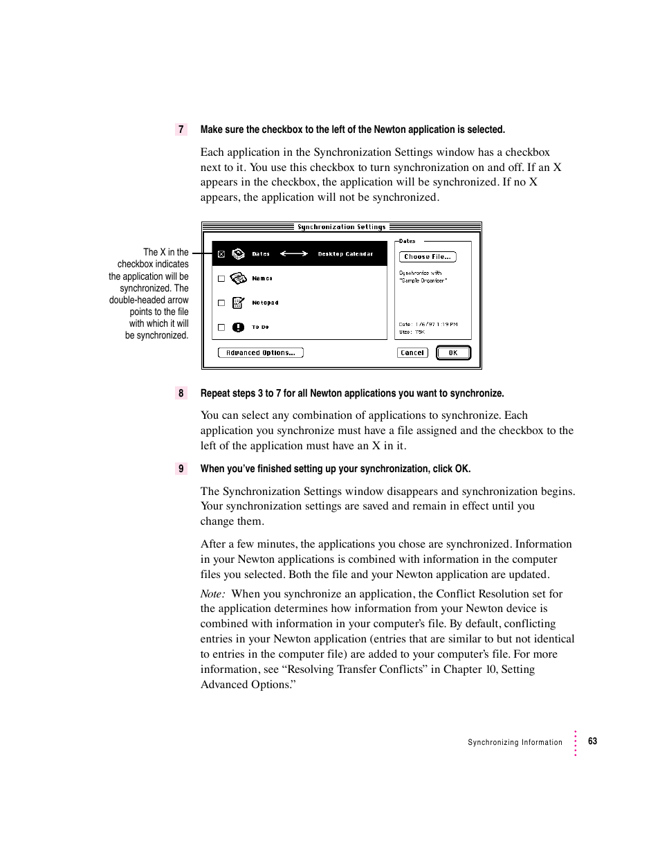 Apple Newton Connection Utilities (for Macintosh) User Manual | Page 63 / 117