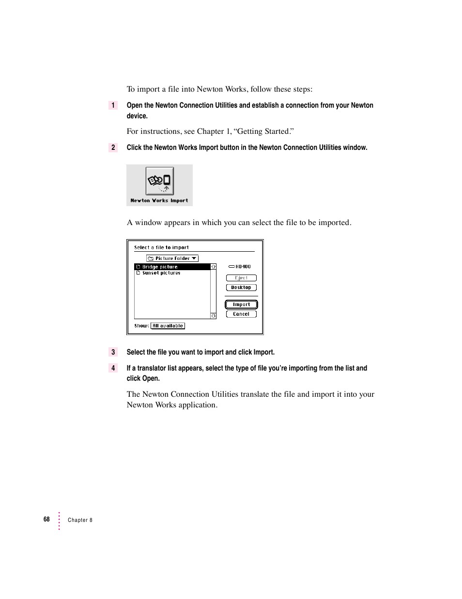 Apple Newton Connection Utilities (for Macintosh) User Manual | Page 68 / 117