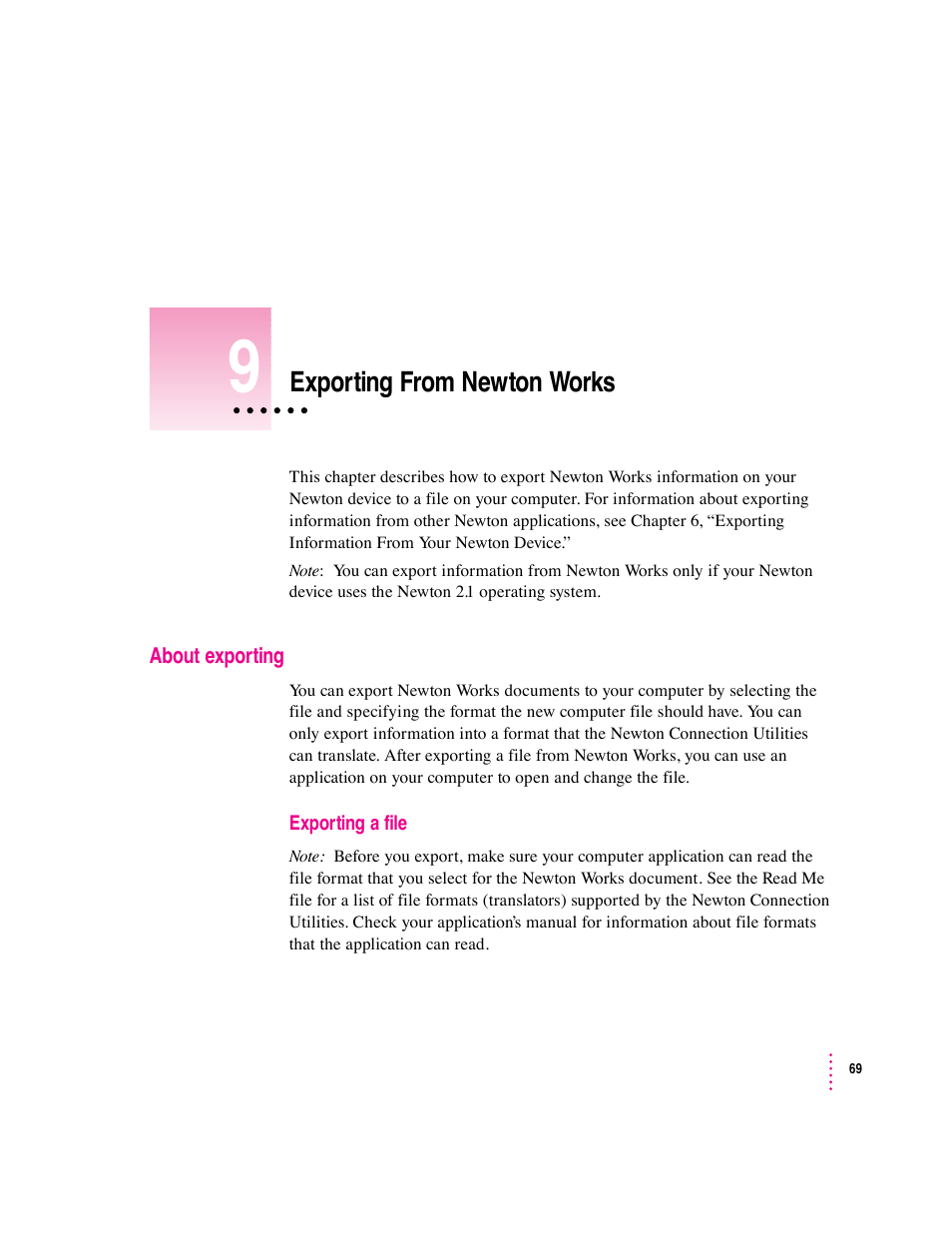 Apple Newton Connection Utilities (for Macintosh) User Manual | Page 69 / 117