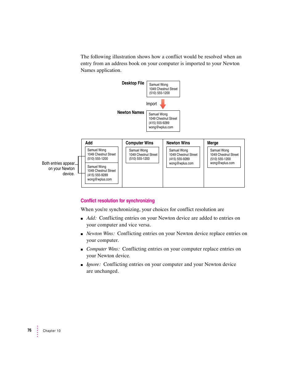 Apple Newton Connection Utilities (for Macintosh) User Manual | Page 76 / 117