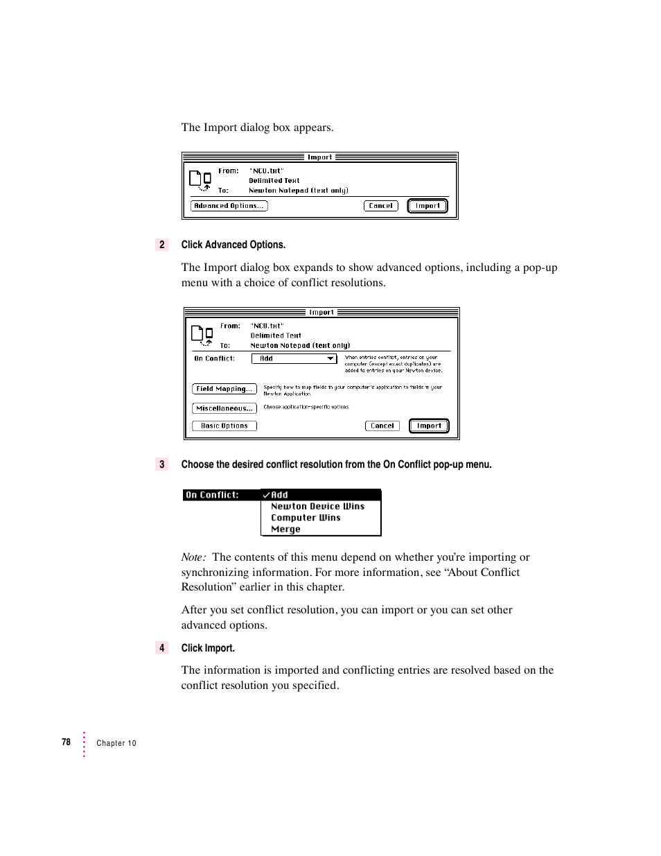 Apple Newton Connection Utilities (for Macintosh) User Manual | Page 78 / 117