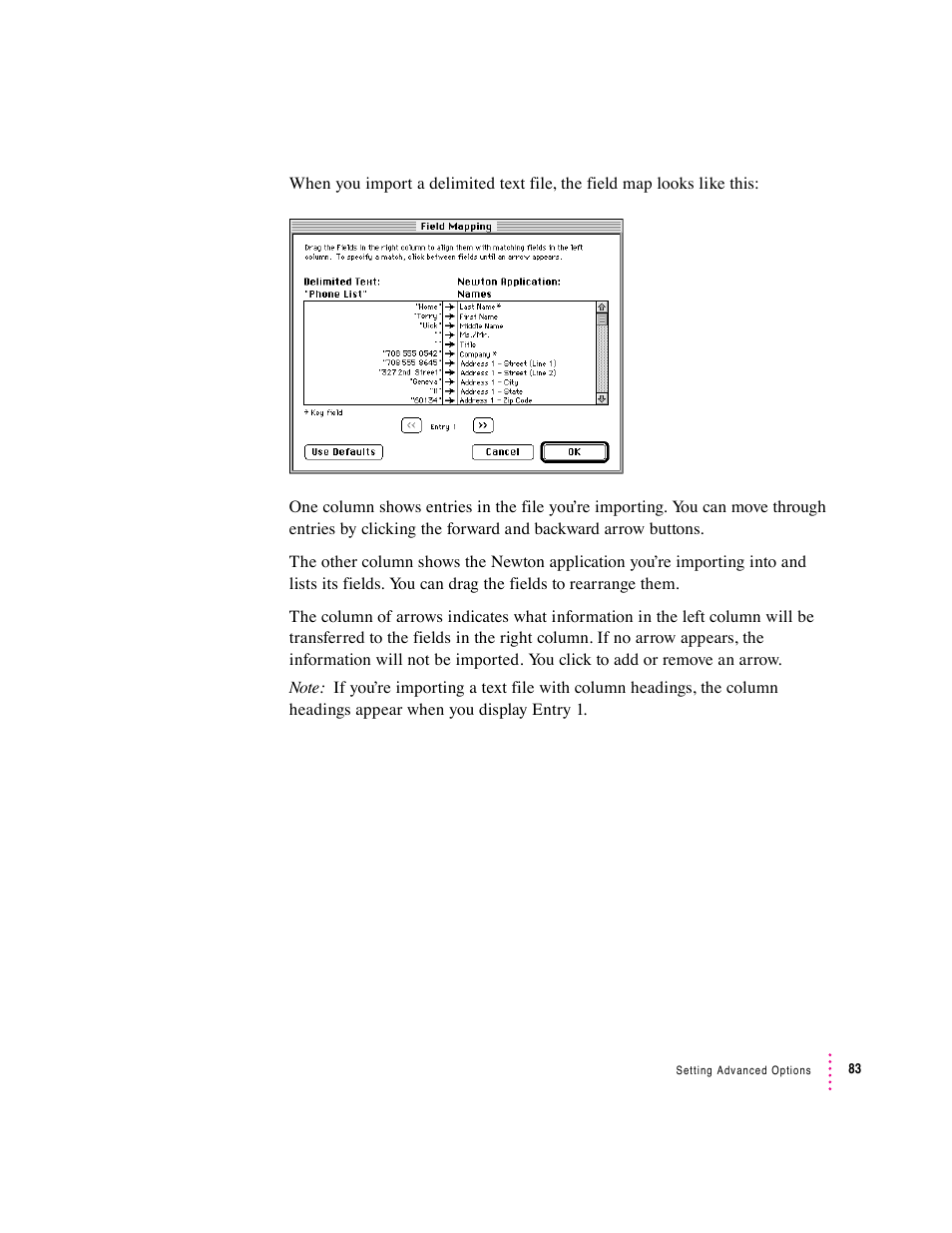 Apple Newton Connection Utilities (for Macintosh) User Manual | Page 83 / 117