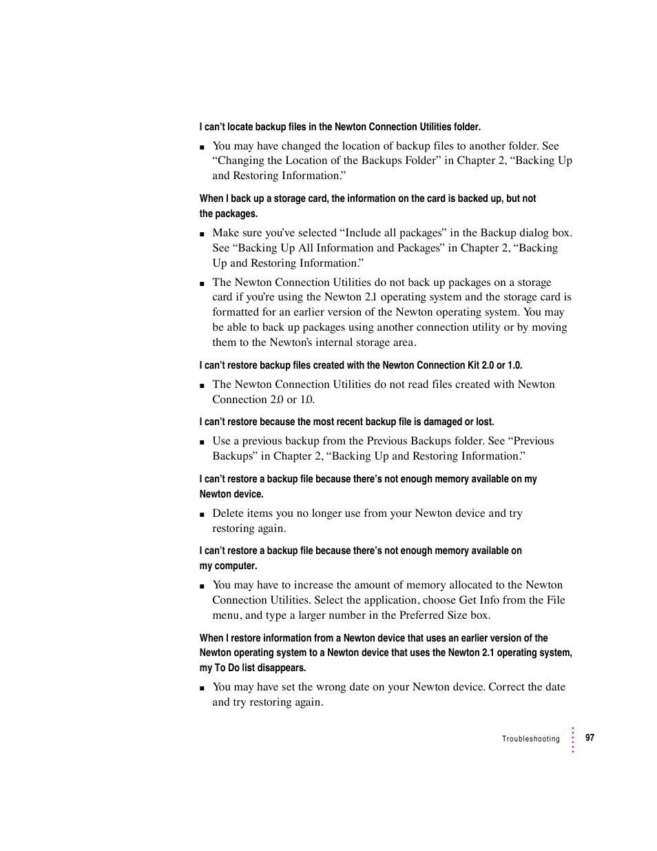 Apple Newton Connection Utilities (for Macintosh) User Manual | Page 97 / 117