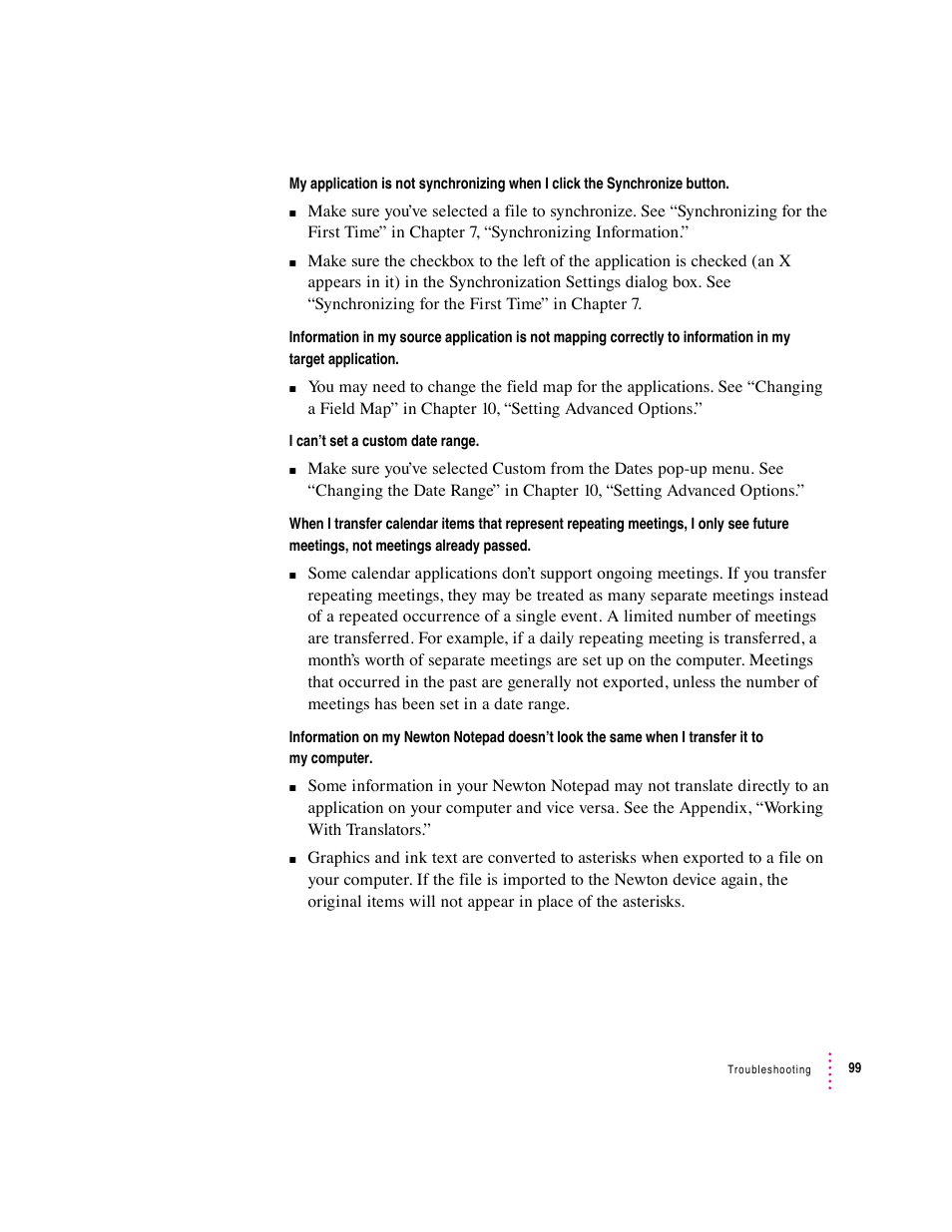 Apple Newton Connection Utilities (for Macintosh) User Manual | Page 99 / 117