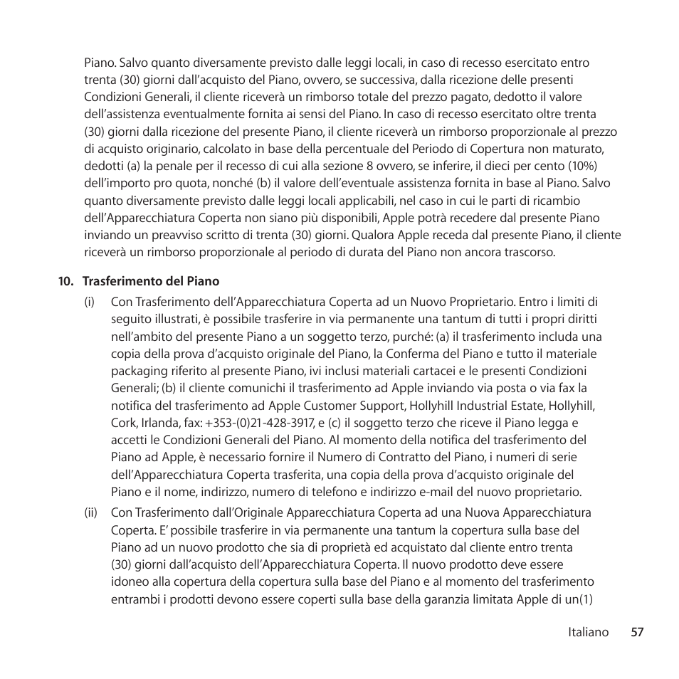 Apple AppleCare Protection Plan for iPod User Manual | Page 57 / 104