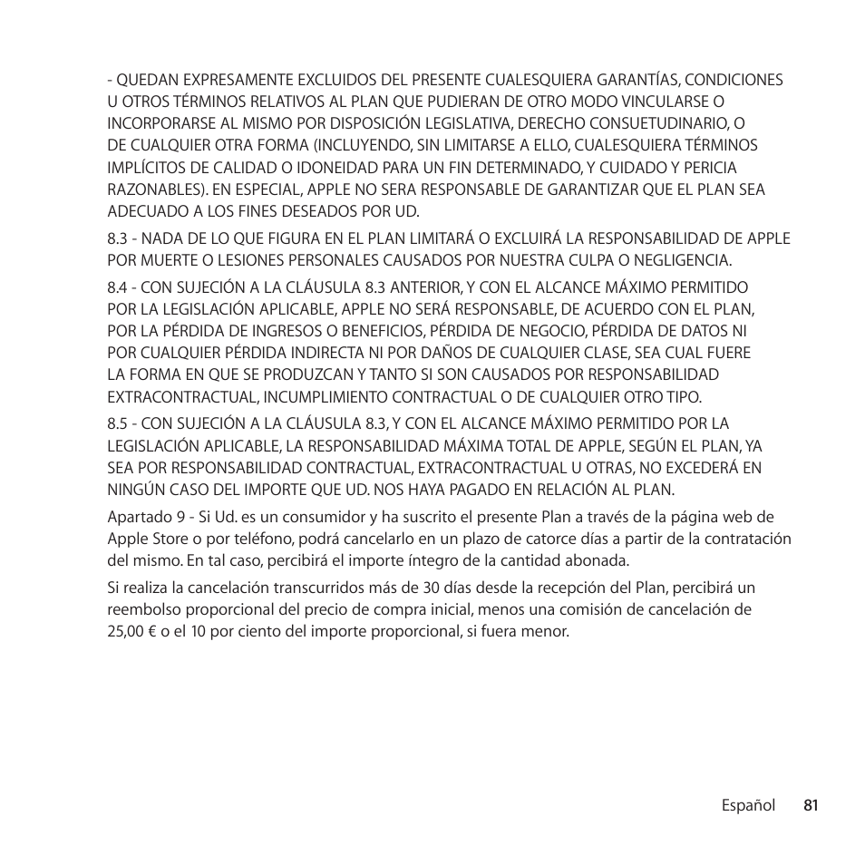 Apple AppleCare Protection Plan for iPod User Manual | Page 81 / 104